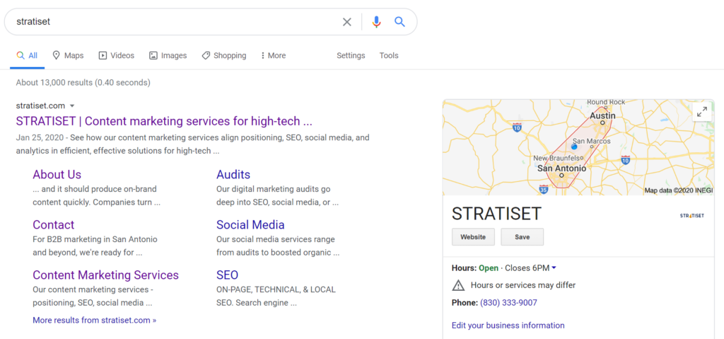 STRATISET branded search